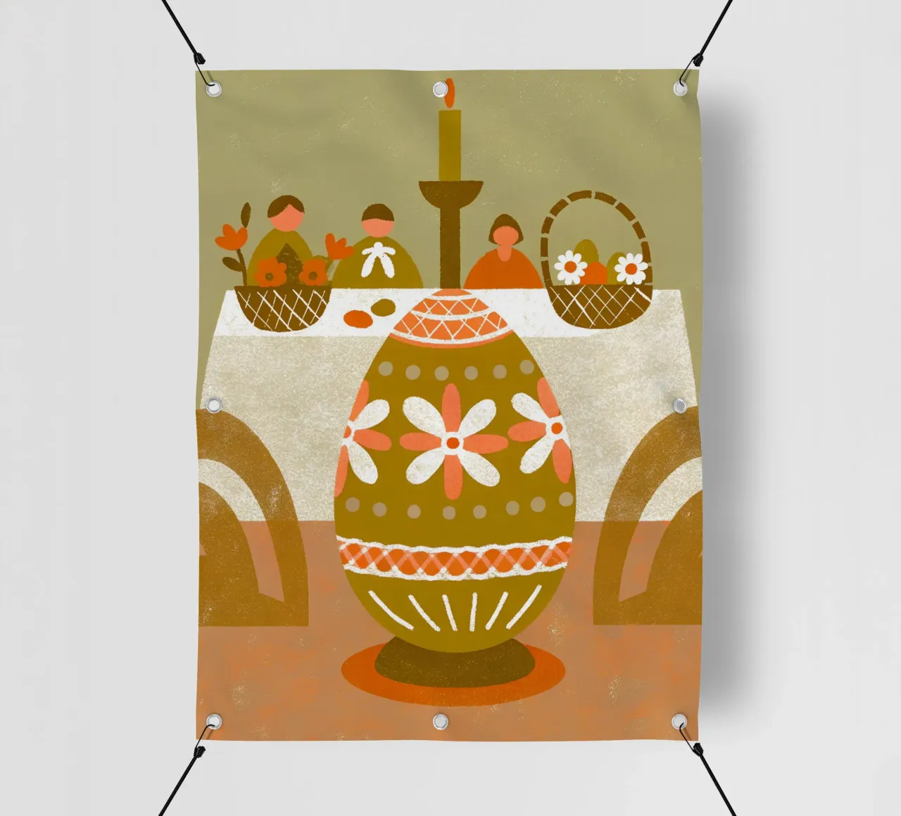 Uova di Pasqua Retro Pop telo in pvc da THE LATEST SHOP