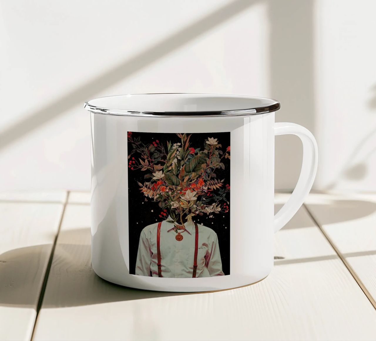 Foliage tazza in smalto da Frank Moth