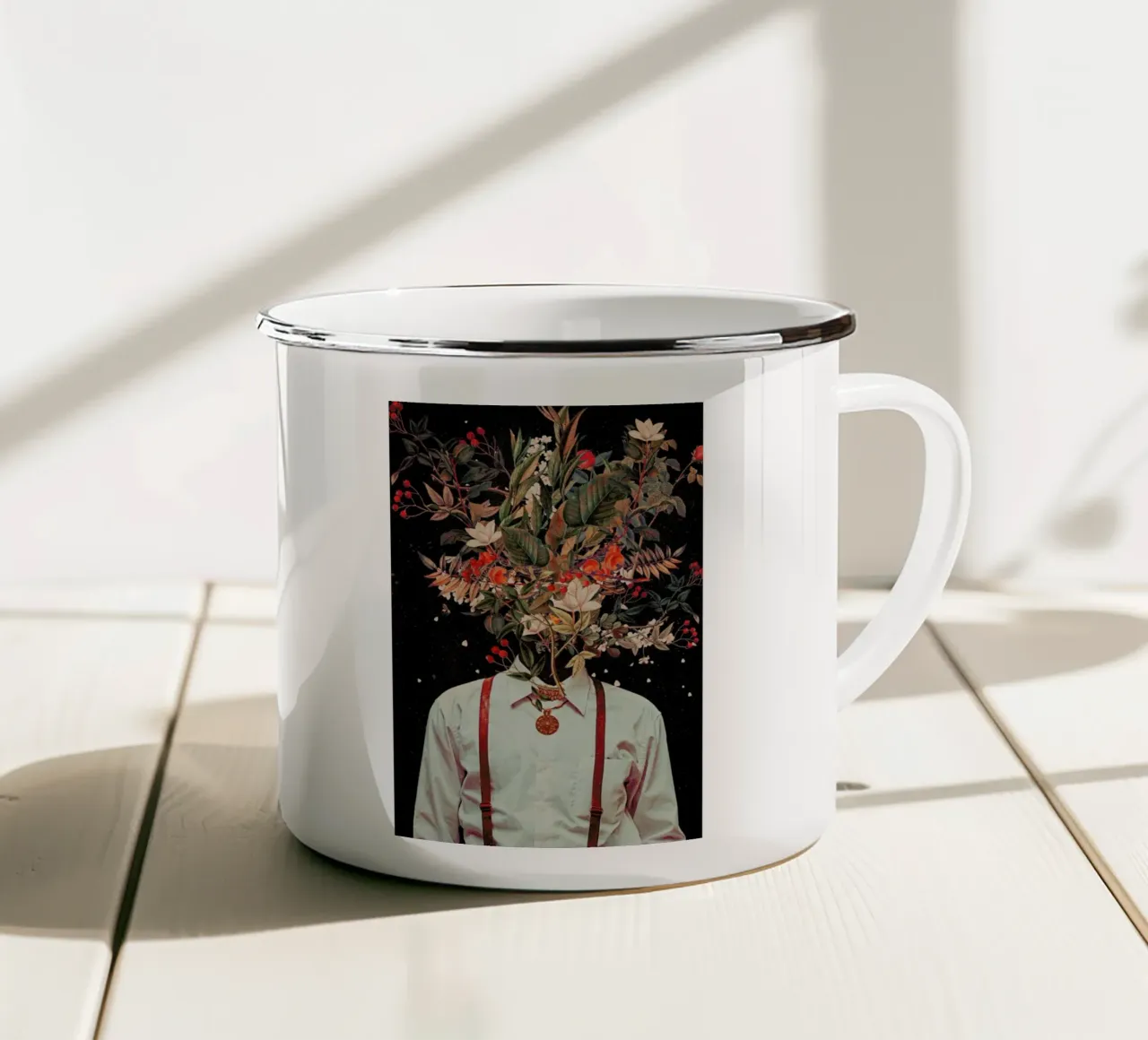 Foliage tazza in smalto da Frank Moth