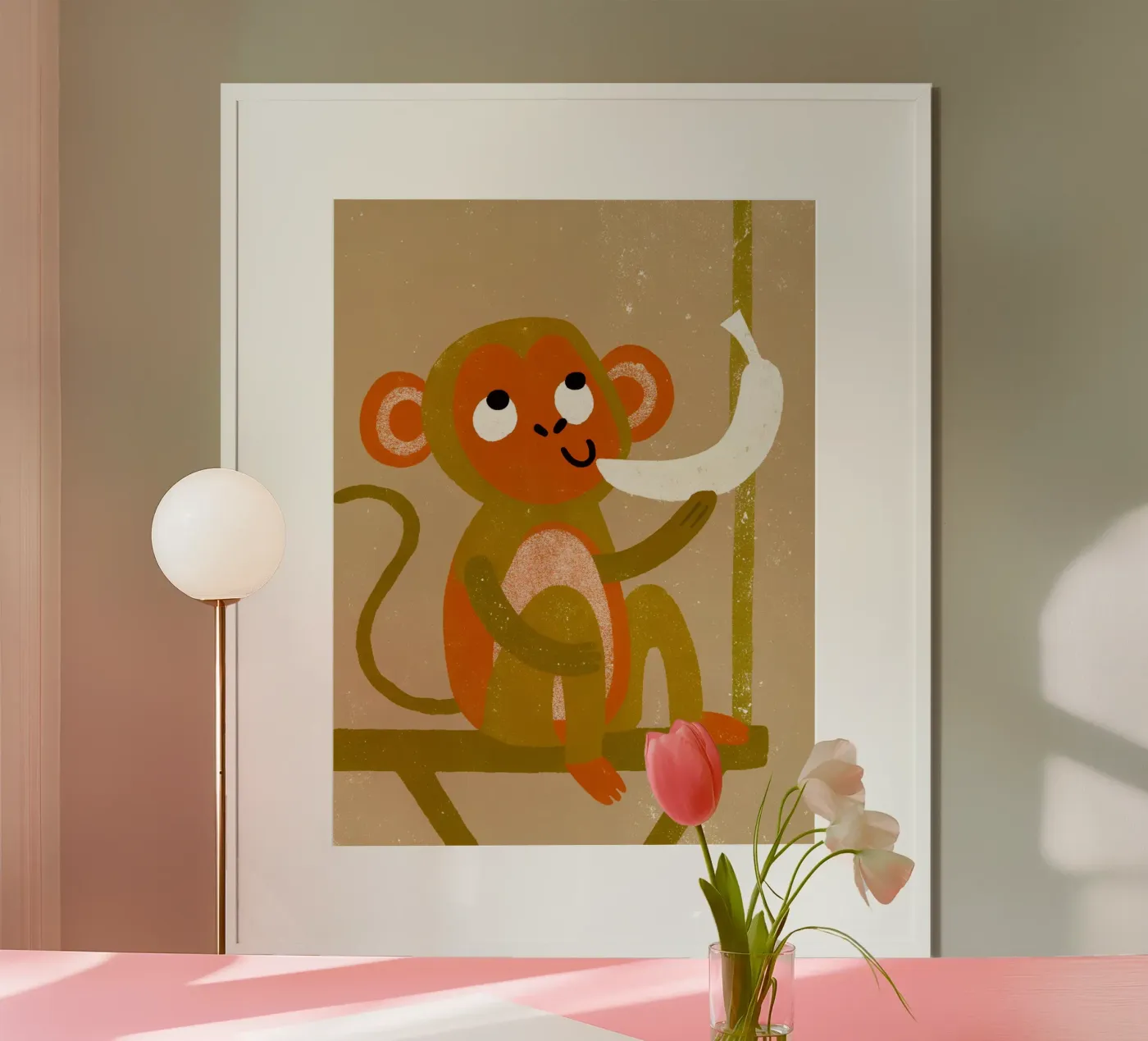 Retro Pop Monkey poster by THE LATEST SHOP