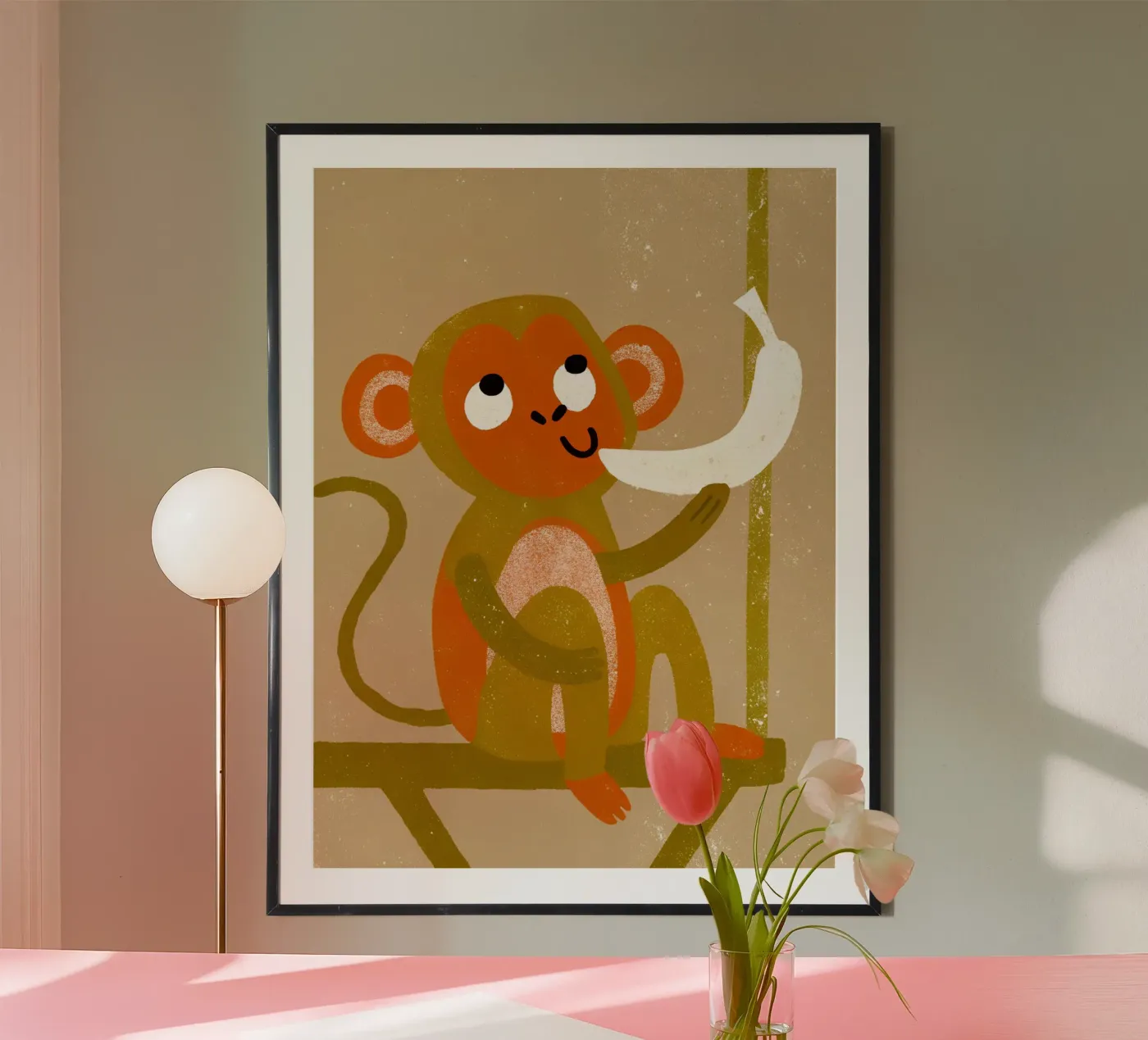 Retro Pop Monkey poster by THE LATEST SHOP