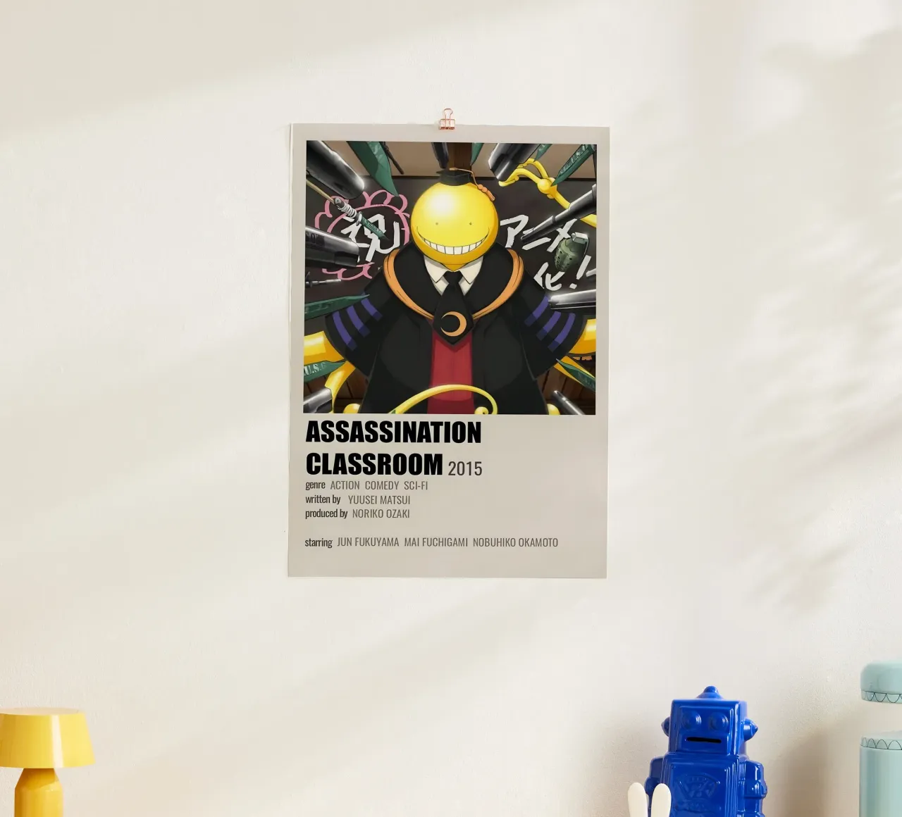 ASSASSINATION CLASSROOM 2015 poster con telaio in plastica da Totoya