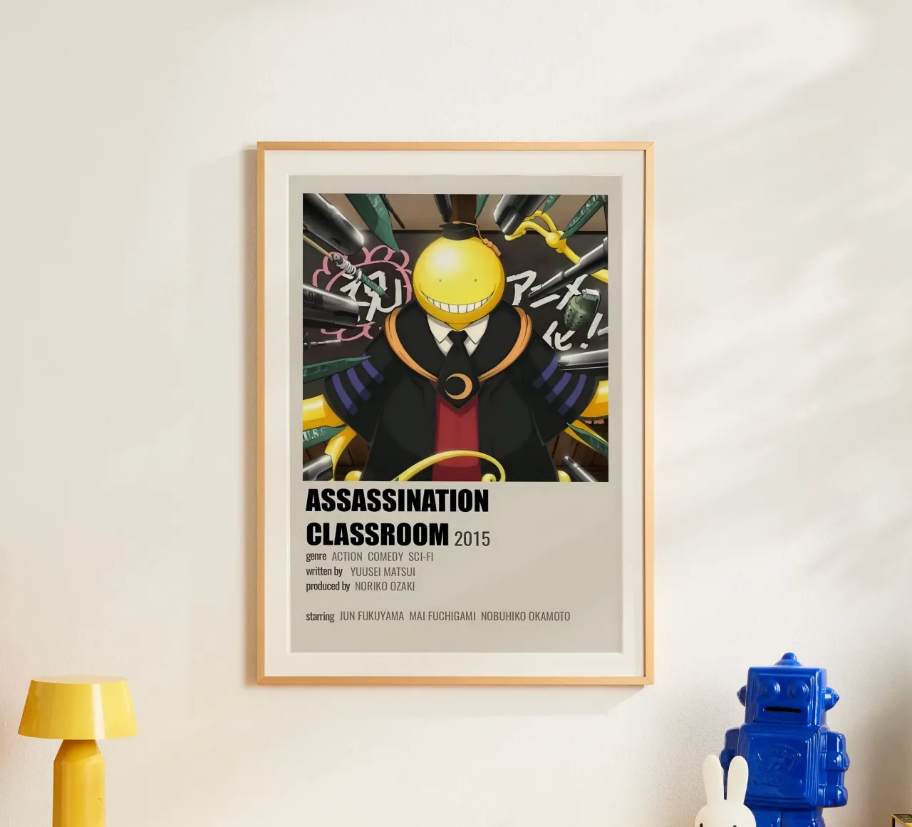 ASSASSINATION CLASSROOM 2015 poster con telaio in plastica da Totoya