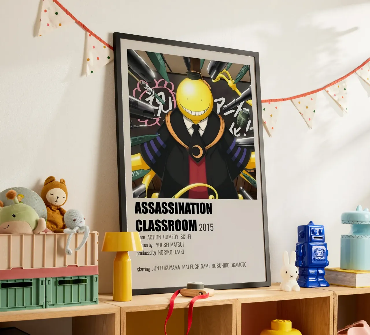 ASSASSINATION CLASSROOM 2015 poster con telaio in plastica da Totoya