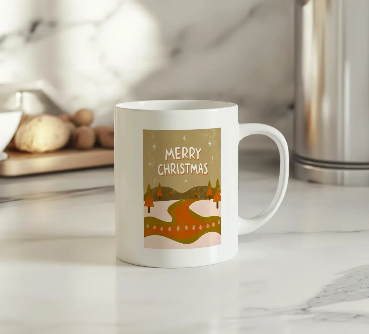 Buon Natale Retro Pop tazza in ceramica da THE LATEST SHOP