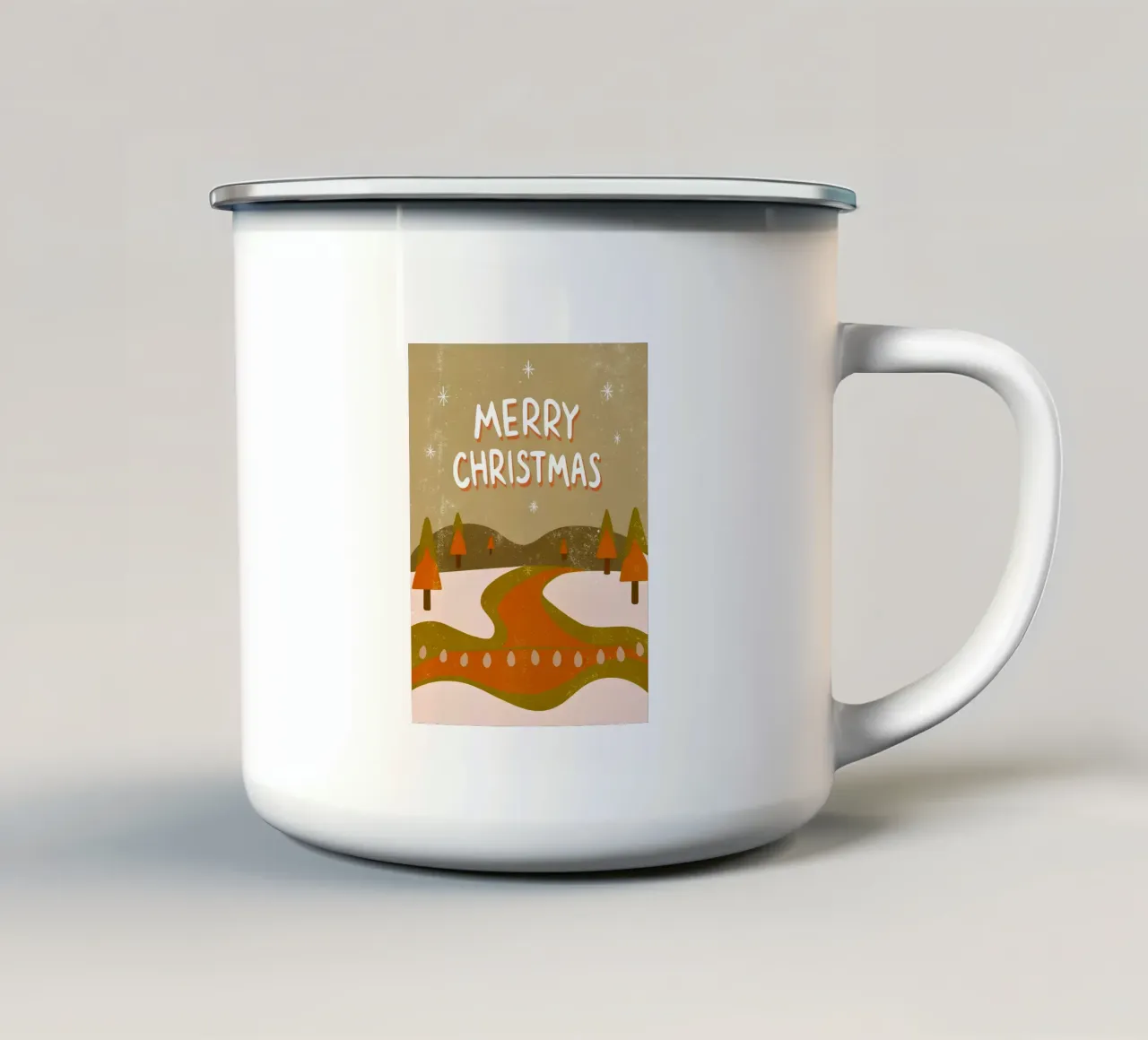 Buon Natale Retro Pop tazza in smalto da THE LATEST SHOP