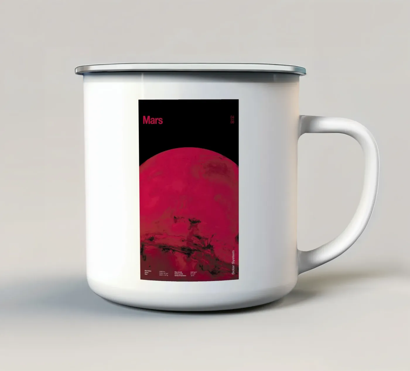 Mars enamel mug by Florent Bodart