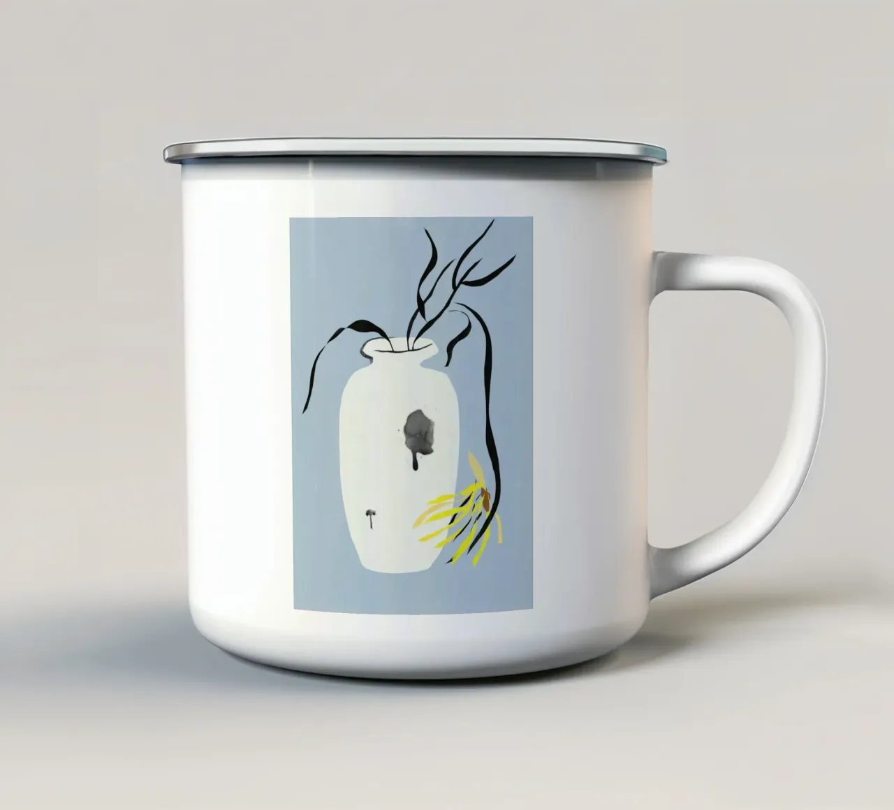 Appassimento giallo tazza in smalto da Little Dean