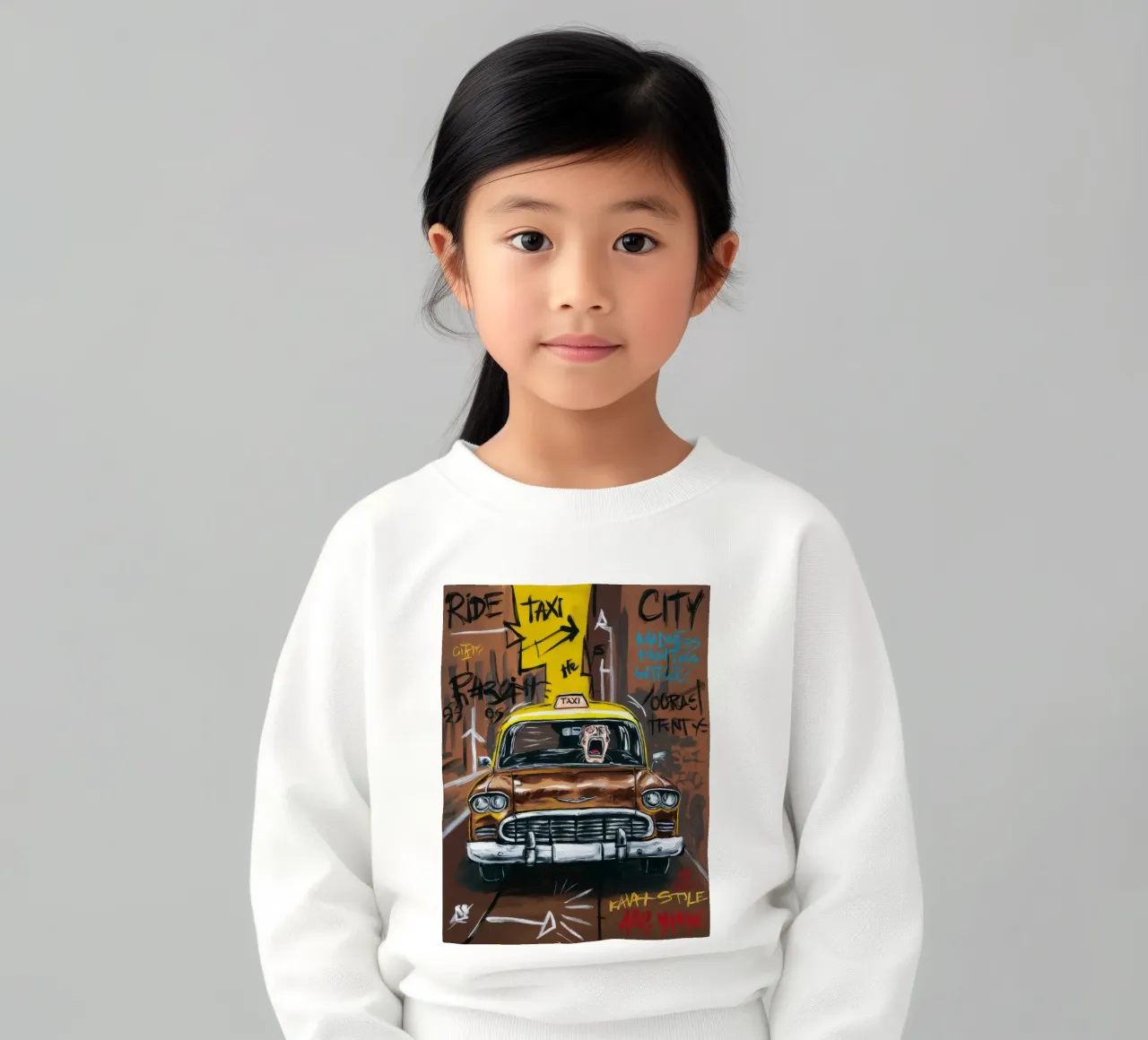 Urban Taxi Ride kids sweatshirt by Muse Fragments
