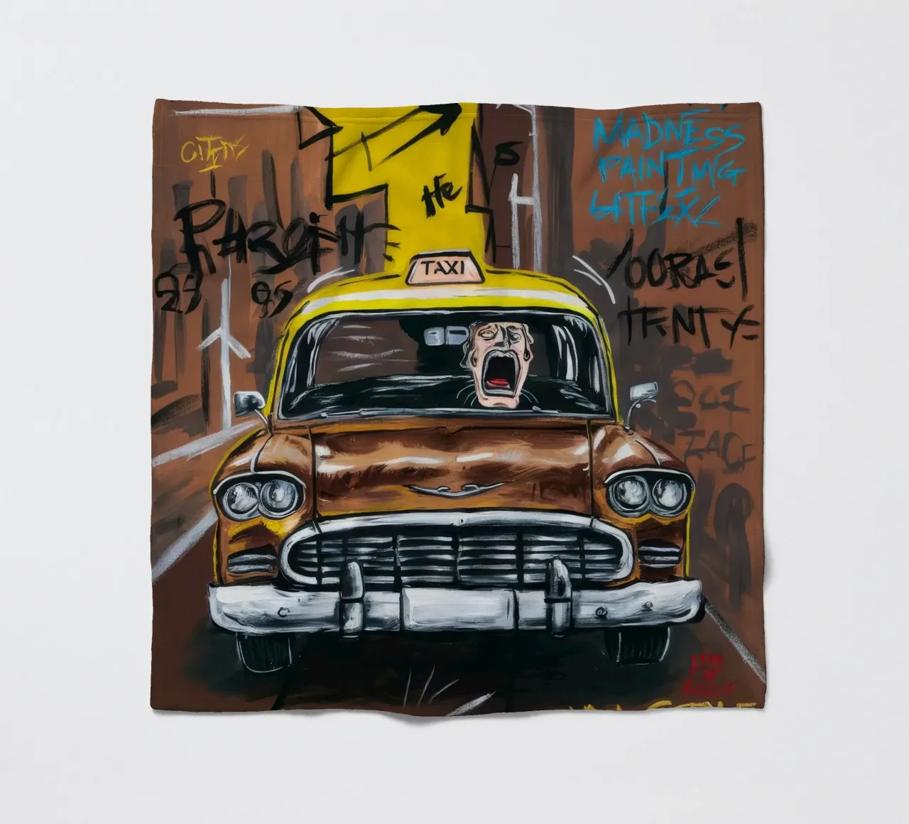 Urban Taxi Ride fleece blanket by Muse Fragments
