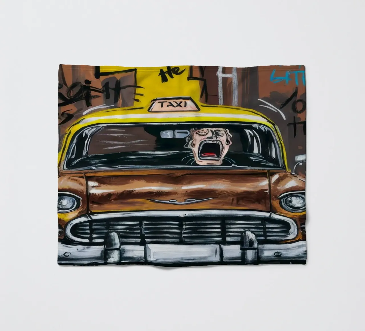 Urban Taxi Ride fleece blanket by Muse Fragments