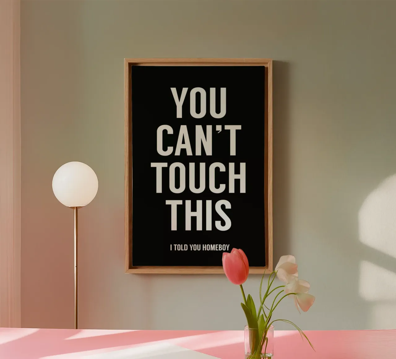 You Cant Touch This tela con Cornice a cassetta da Balazs Solti
