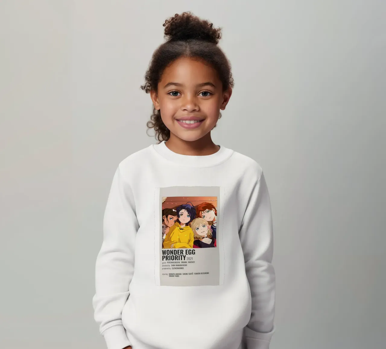 WONDER EGG PRIORITY 2021 felpa bambino da Totoya