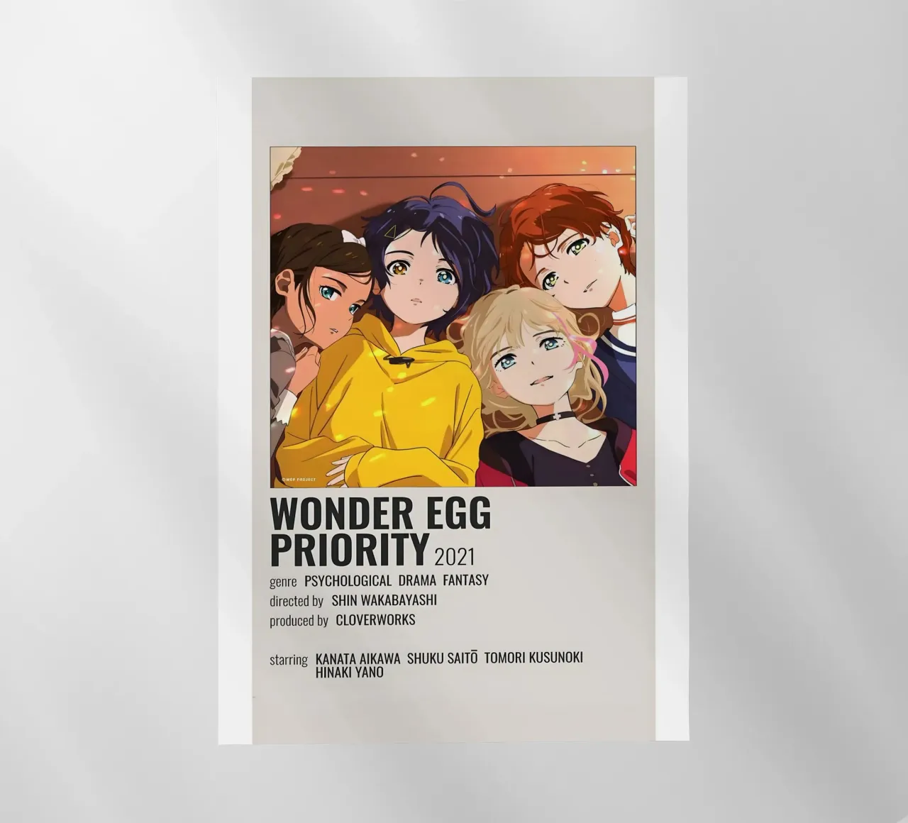 WONDER EGG PRIORITY 2021 pellicola backlit da Totoya