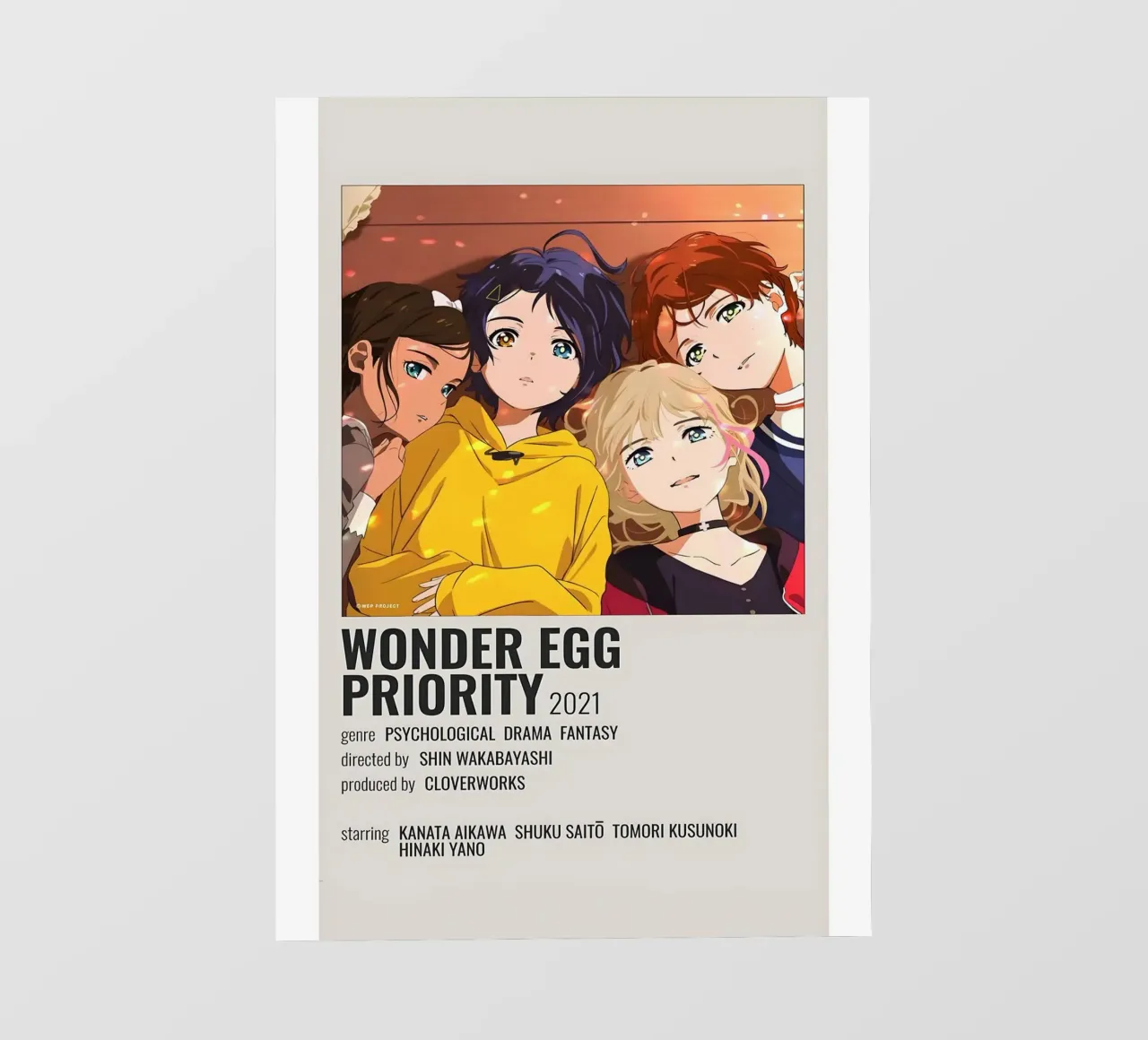 WONDER EGG PRIORITY 2021 pellicola backlit da Totoya