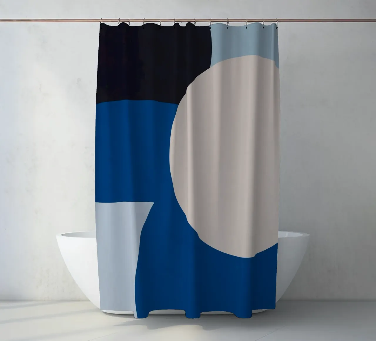 Bleu minimaliste rideau de douche de Little Dean