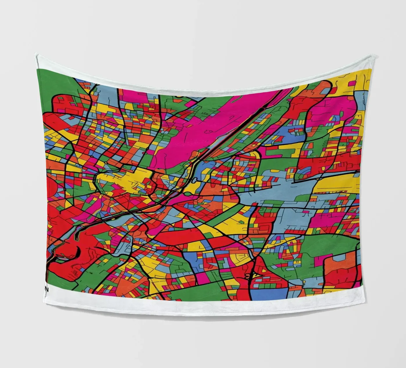 Munich Fleecedecke von The Cartography Collection