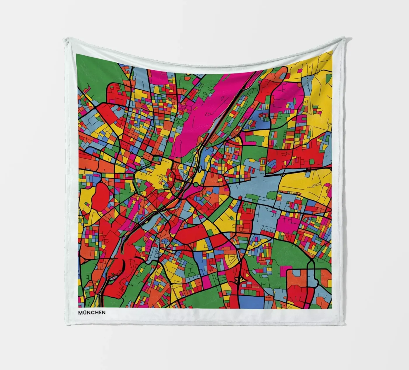 Munich Fleecedecke von The Cartography Collection