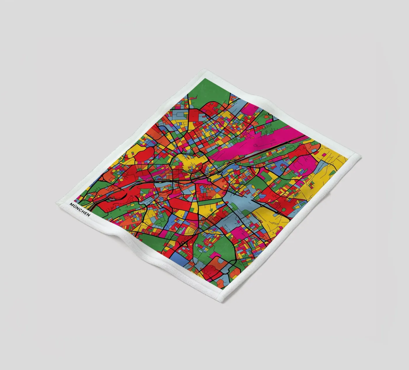 Munich Fleecedecke von The Cartography Collection