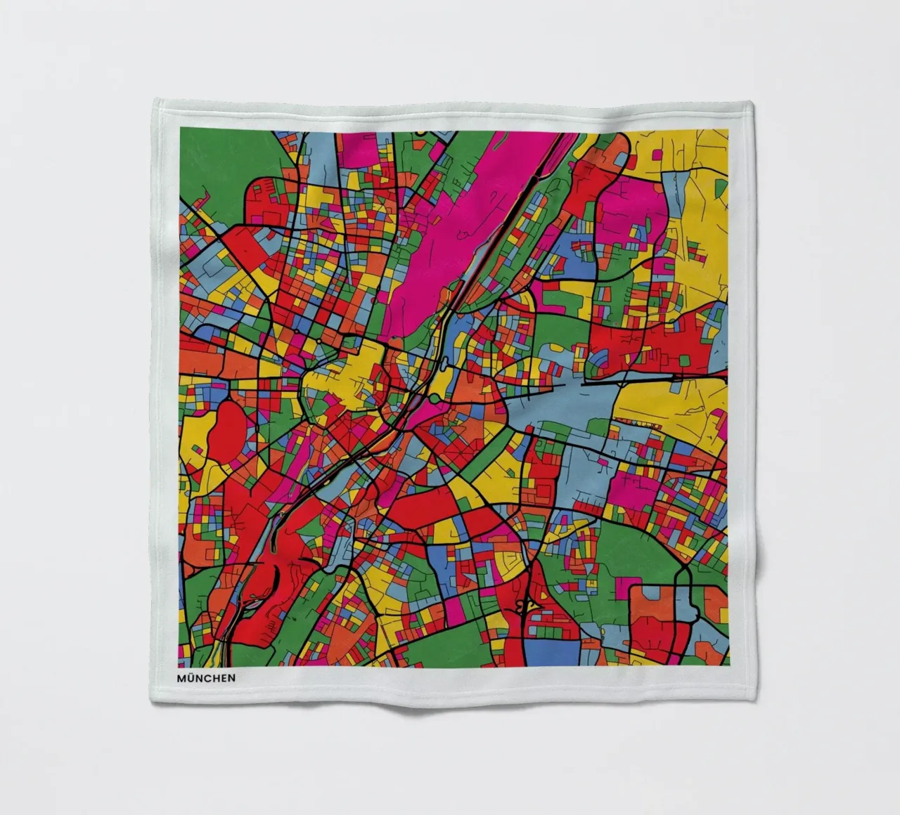 Munich Fleecedecke von The Cartography Collection