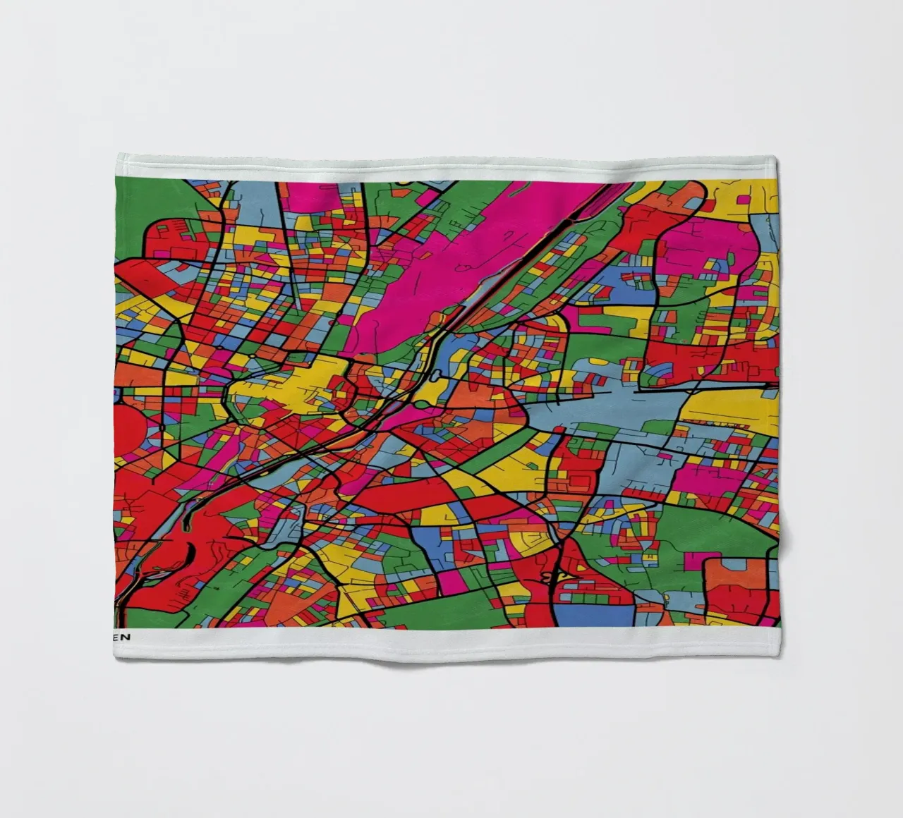 Munich Fleecedecke von The Cartography Collection