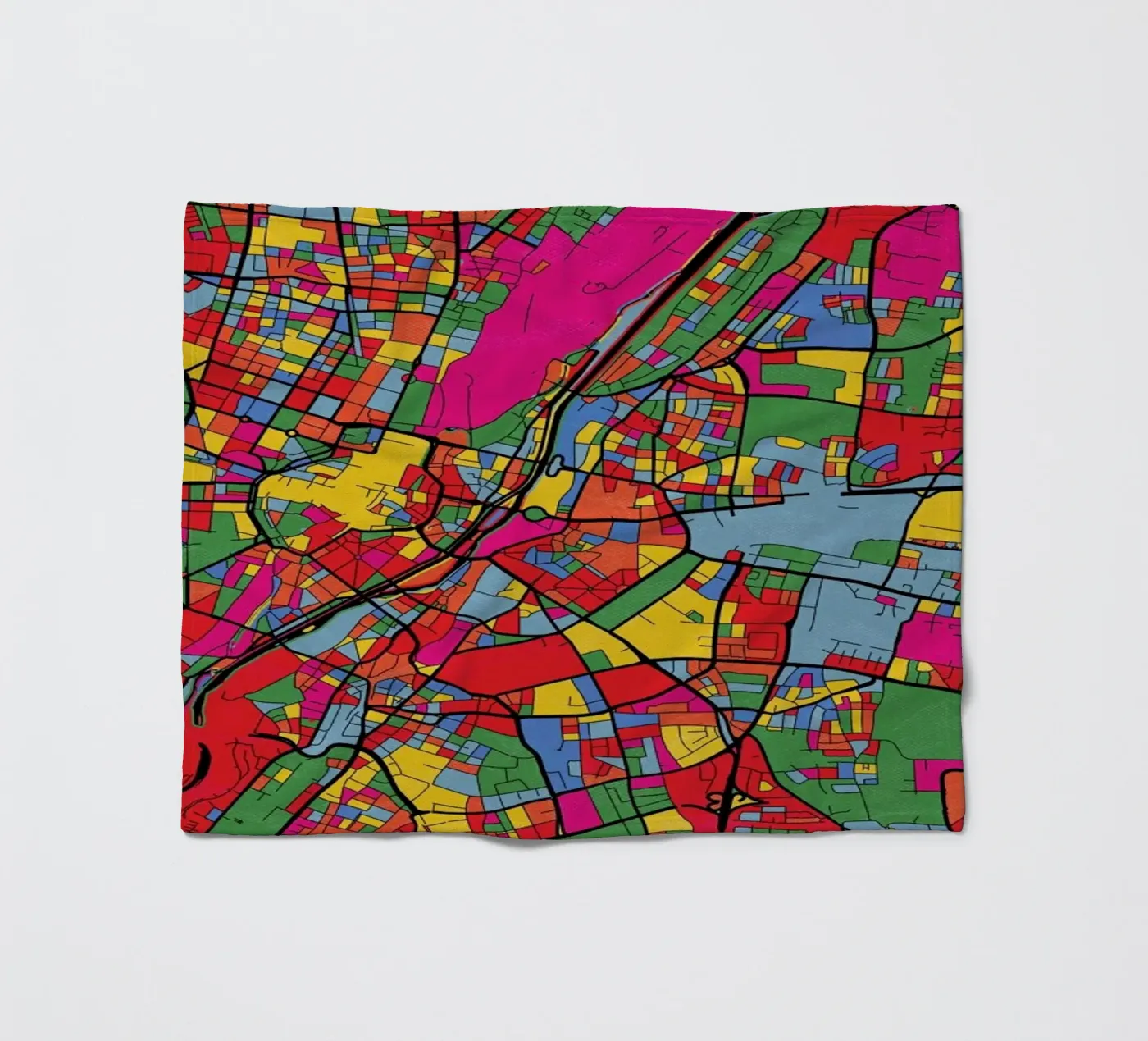 Munich Fleecedecke von The Cartography Collection