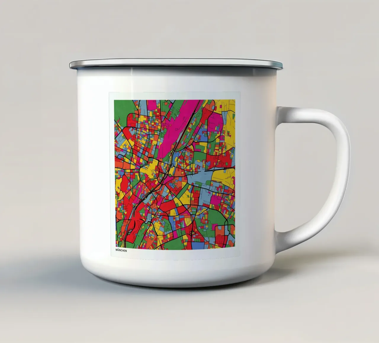 Munich tazza in smalto da The Cartography Collection