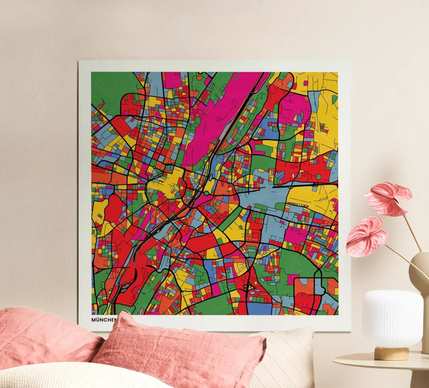 Munich Poster von The Cartography Collection