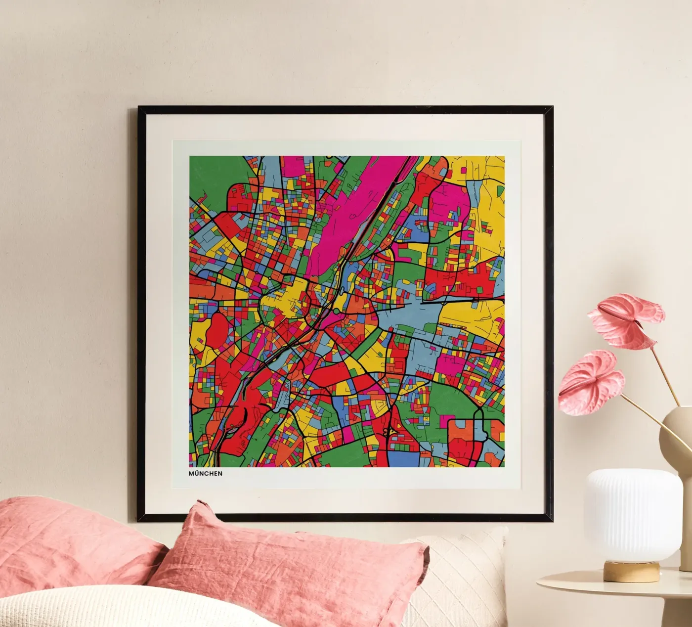 Munich Poster von The Cartography Collection