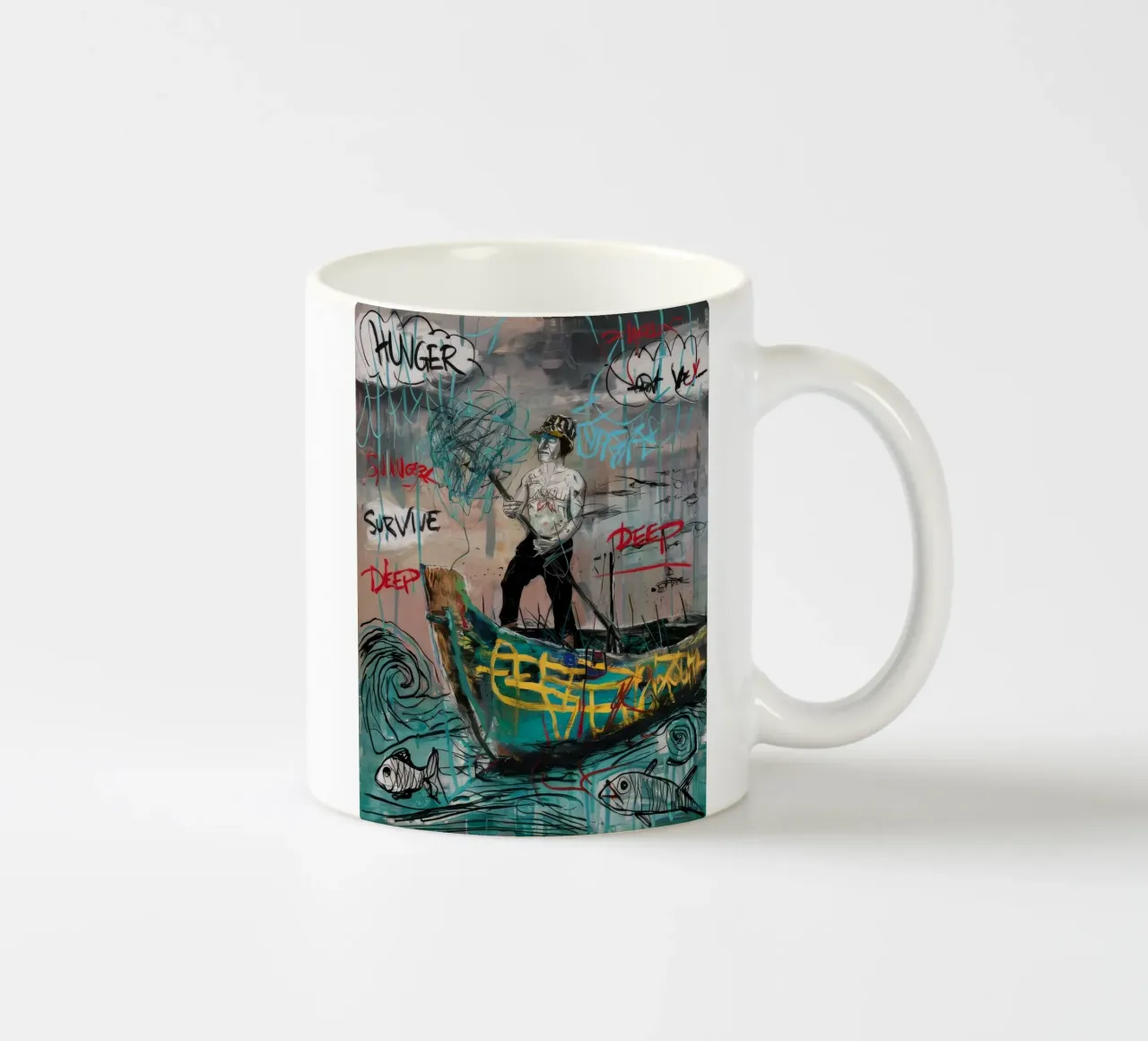 Survival at Sea ceramic mug by Muse Fragments