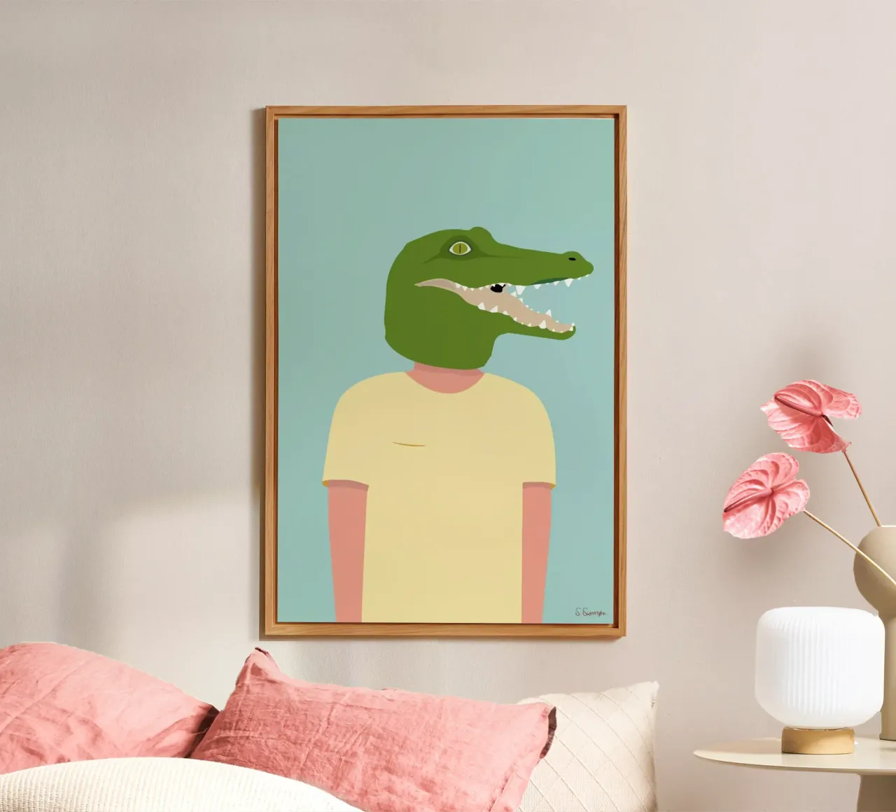 En Smuk Dag Som Krokodille Alu-Dibond von Swen Swensøn