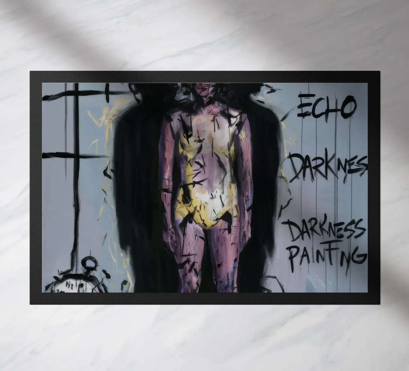 Time Echo Darkness doormat by Muse Fragments