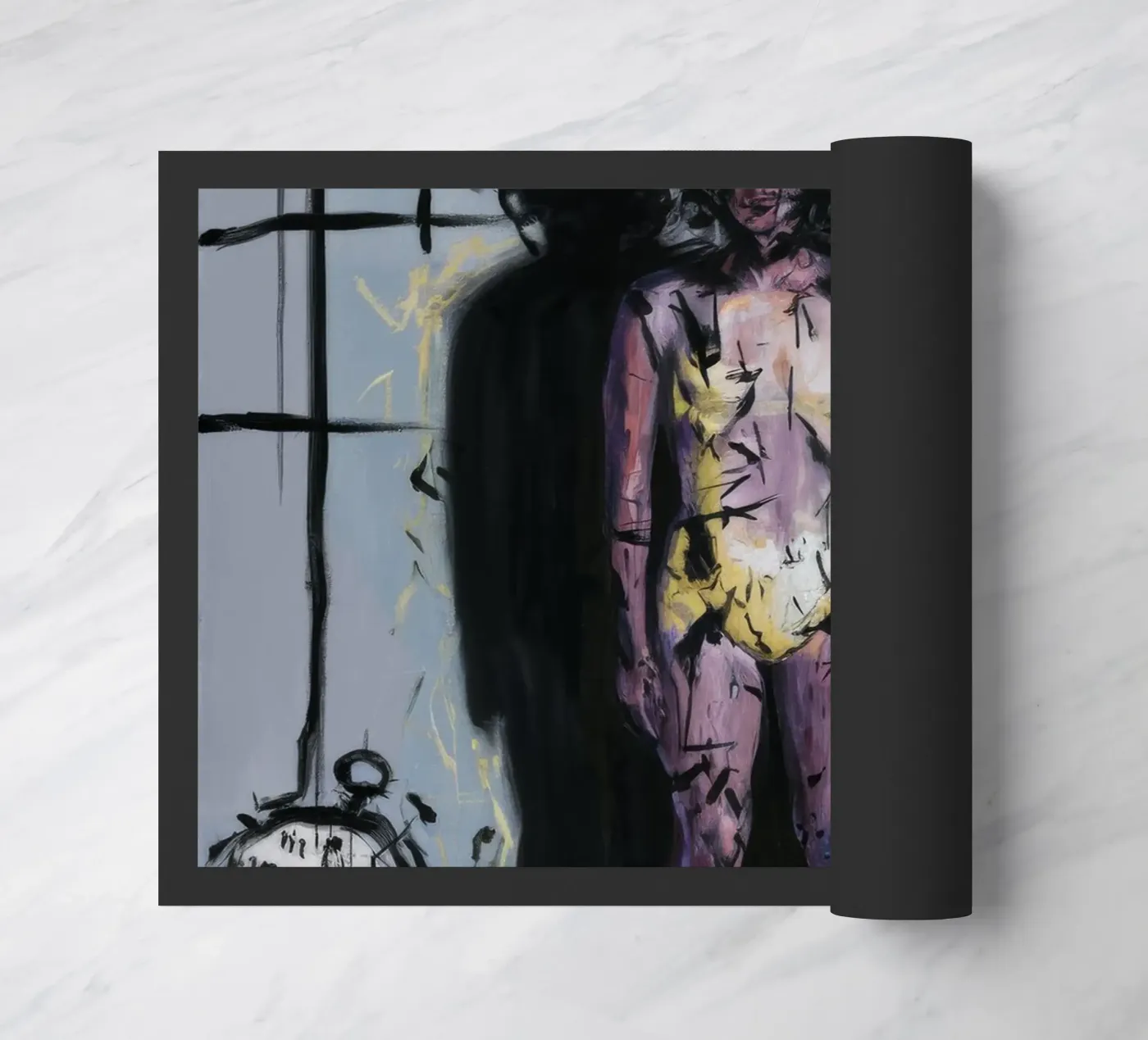 Time Echo Darkness doormat by Muse Fragments