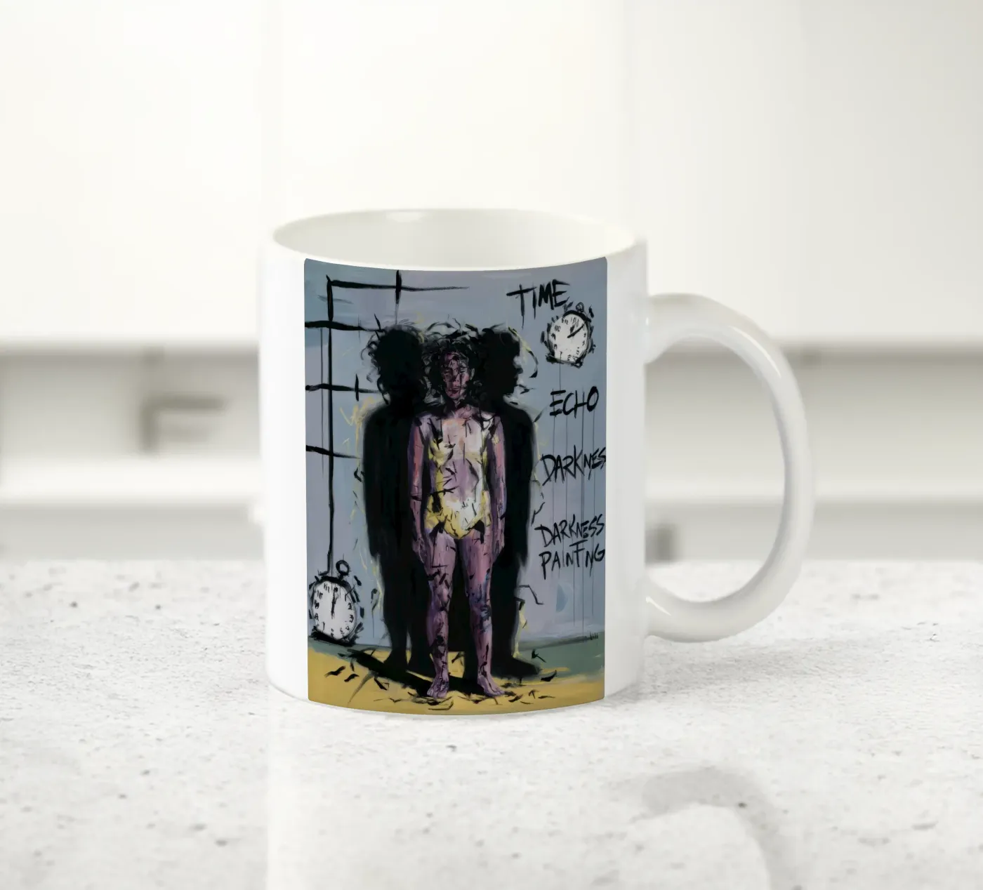 Time Echo Darkness ceramic mug by Muse Fragments