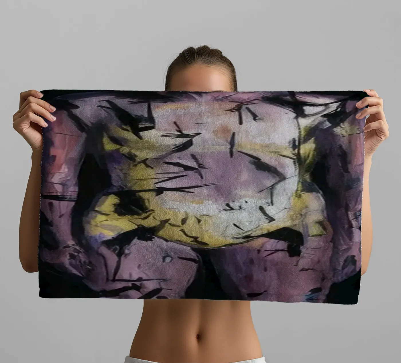 Time Echo Darkness towel by Muse Fragments