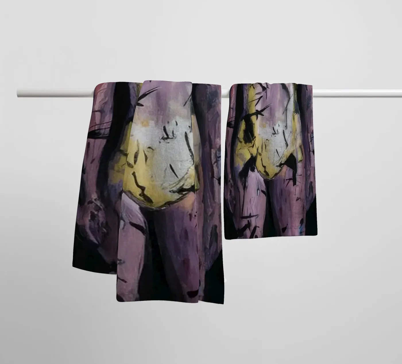 Time Echo Darkness towel by Muse Fragments