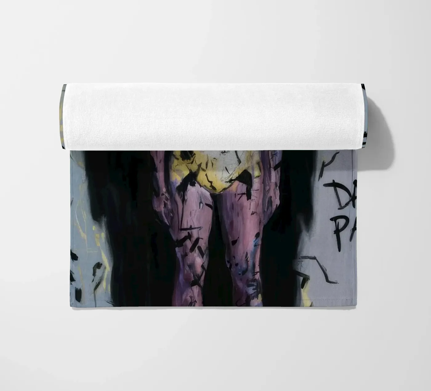 Time Echo Darkness beach towel by Muse Fragments