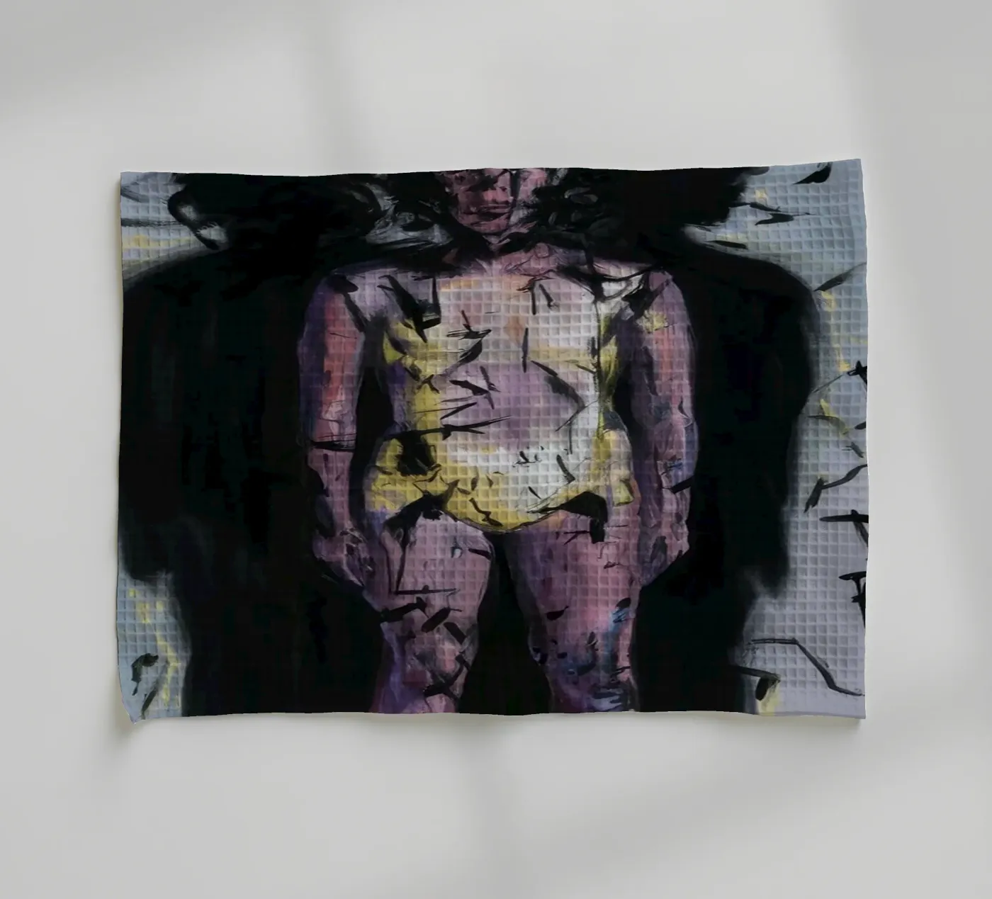 Time Echo Darkness tea towel by Muse Fragments