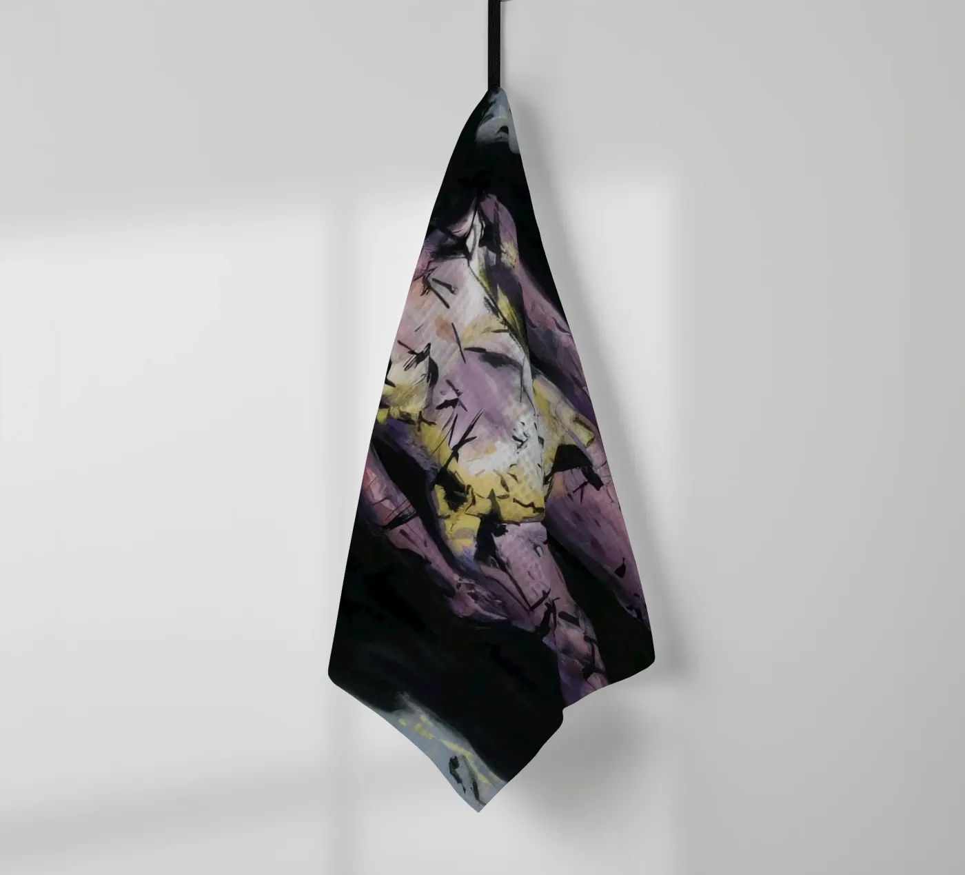 Time Echo Darkness tea towel by Muse Fragments