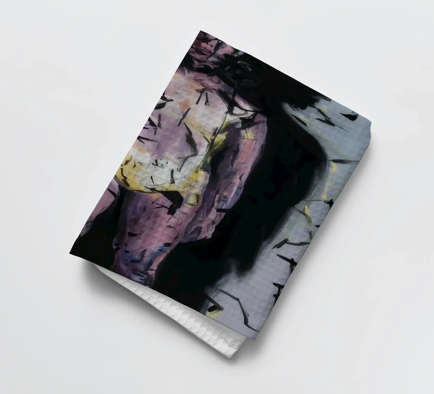 Time Echo Darkness tea towel by Muse Fragments