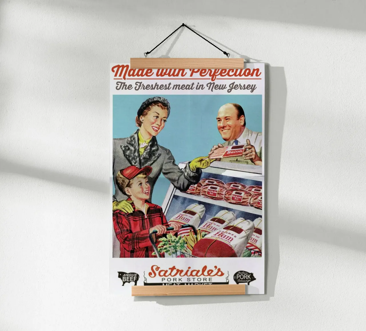 Satriale's poster con telaio in legno da Ads Libitum