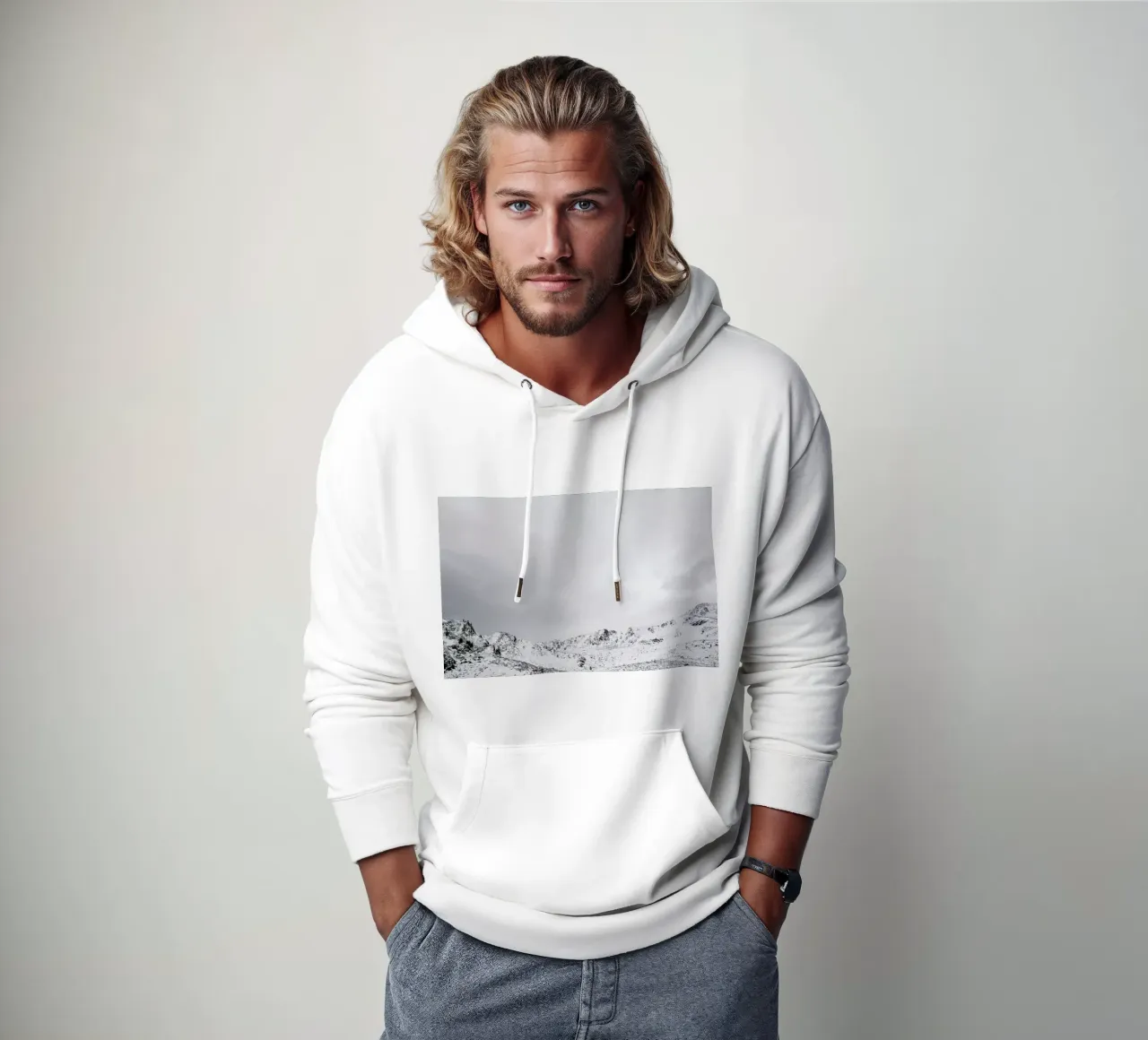 Snowy Mountains felpa con cappuccio da METROPOLIS