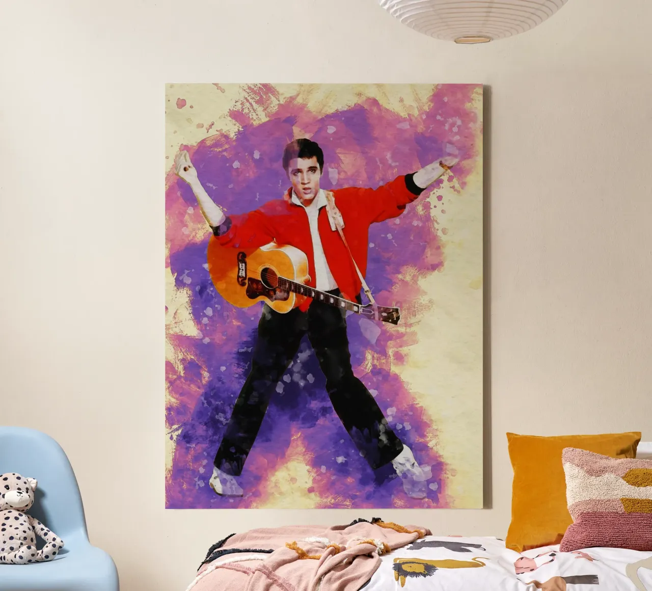 Sbaffo di ritratto La meraviglia di Elvis Presley tela da Gunawan Rb