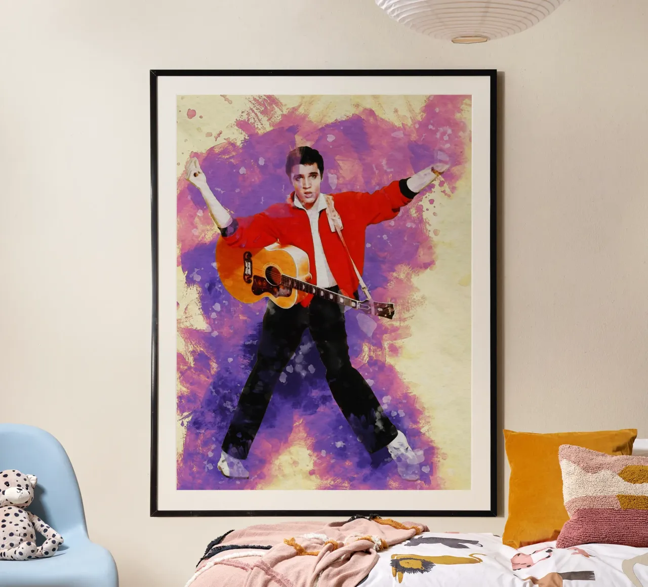 Sbaffo di ritratto La meraviglia di Elvis Presley carta hahnemühle da Gunawan Rb