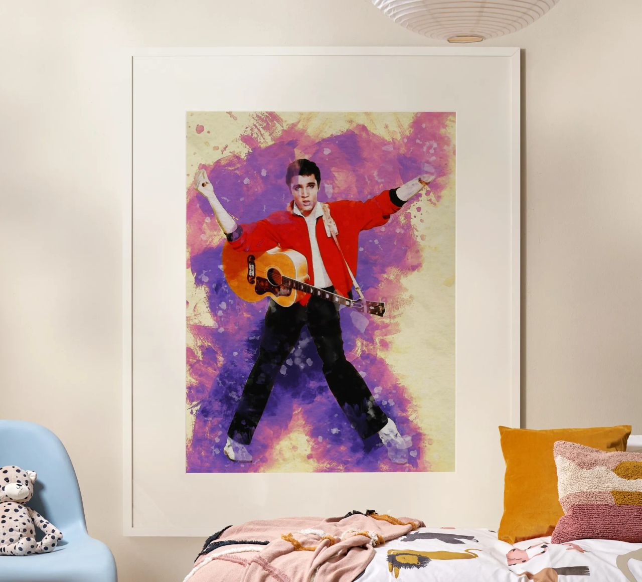 Smudge of Portrait The Wonder of Elvis Presley poster by Gunawan Rb