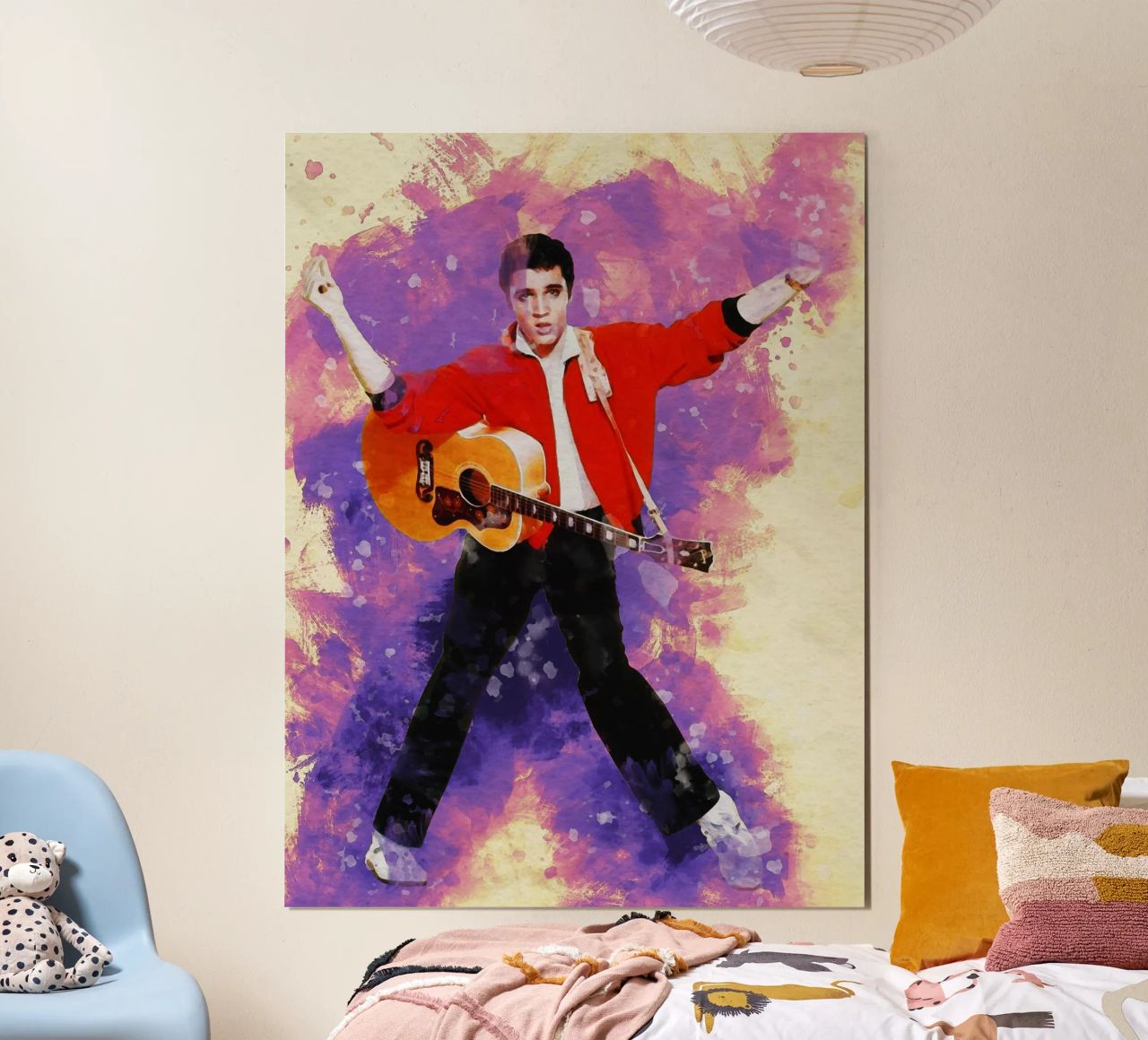 Smudge of Portrait The Wonder of Elvis Presley poster by Gunawan Rb