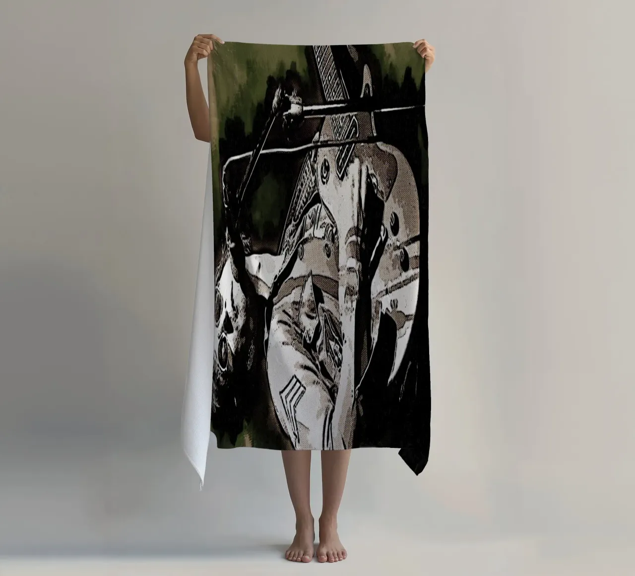 Smudge John Lennon beach towel by Gunawan Rb