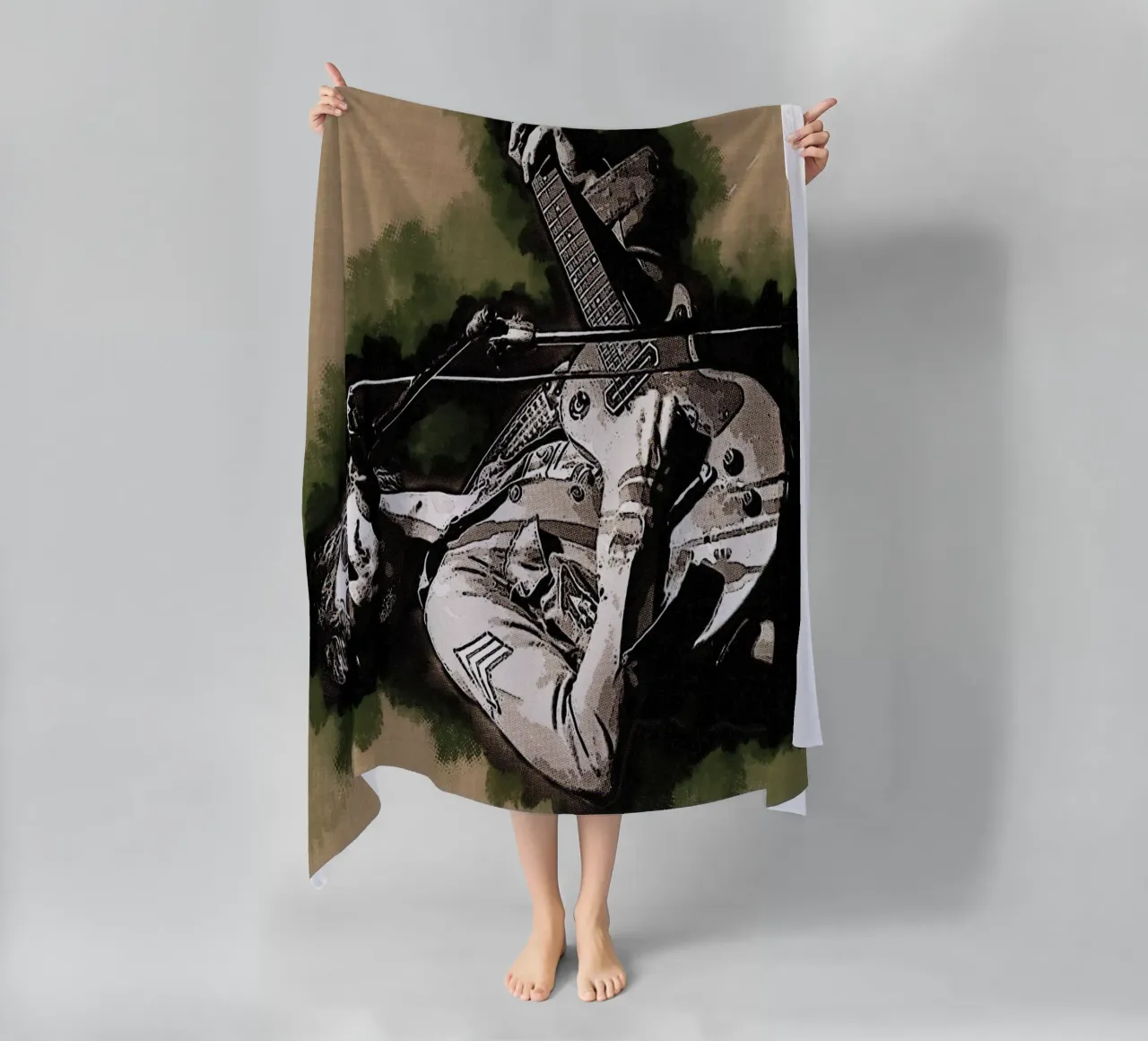 Smudge John Lennon beach towel by Gunawan Rb