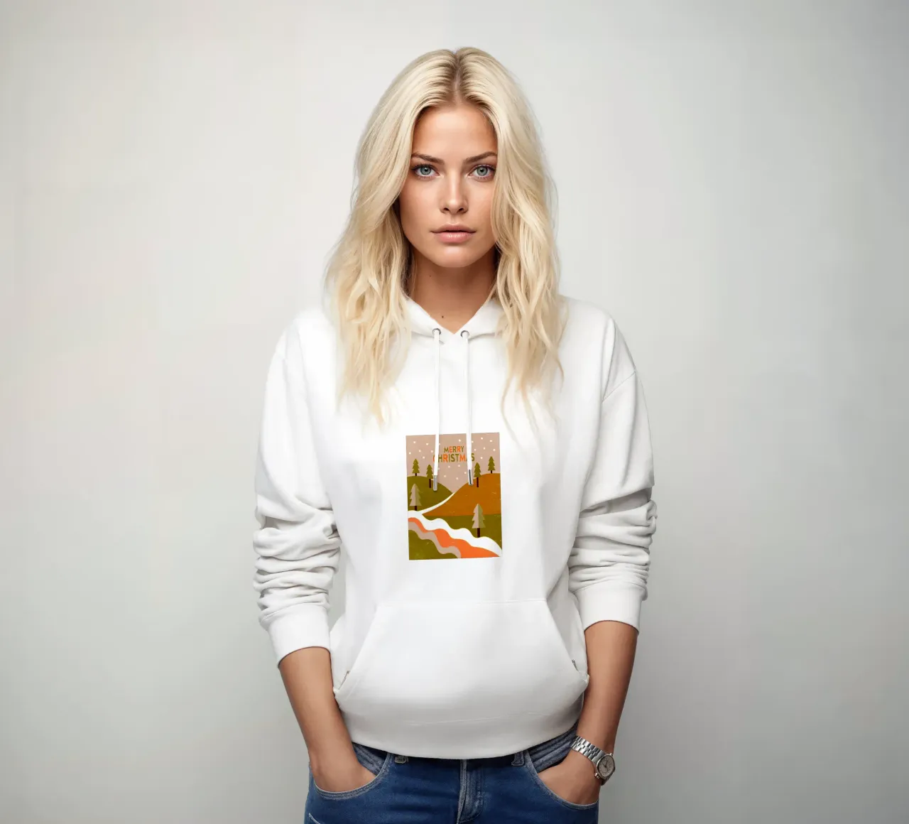 Buon Natale Retro Pop felpa con cappuccio da THE LATEST SHOP