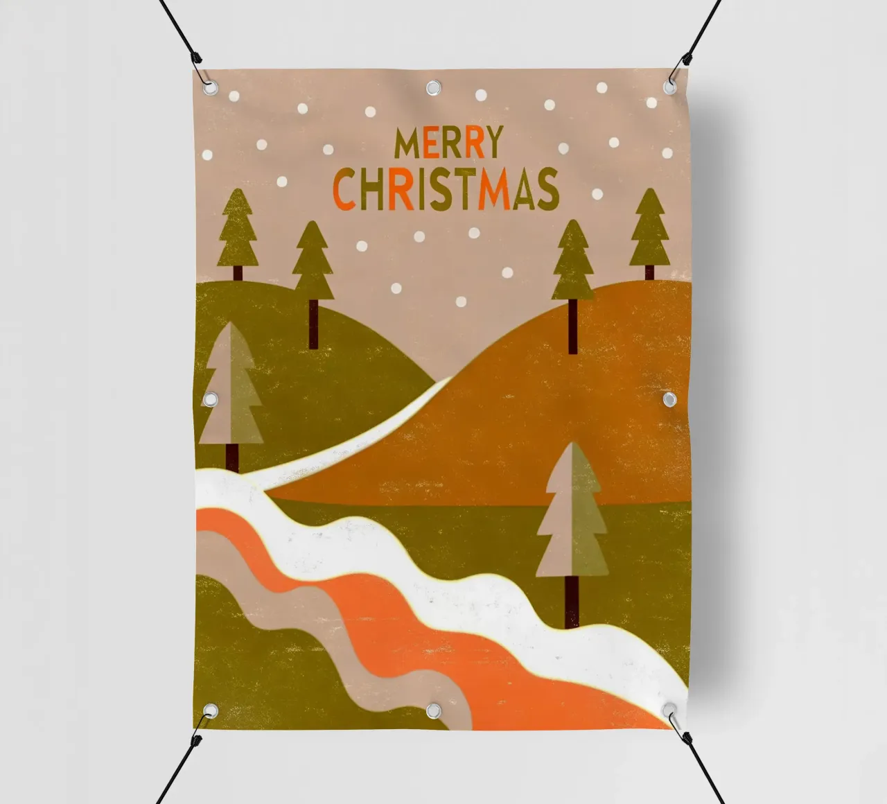 Buon Natale Retro Pop telo in pvc da THE LATEST SHOP